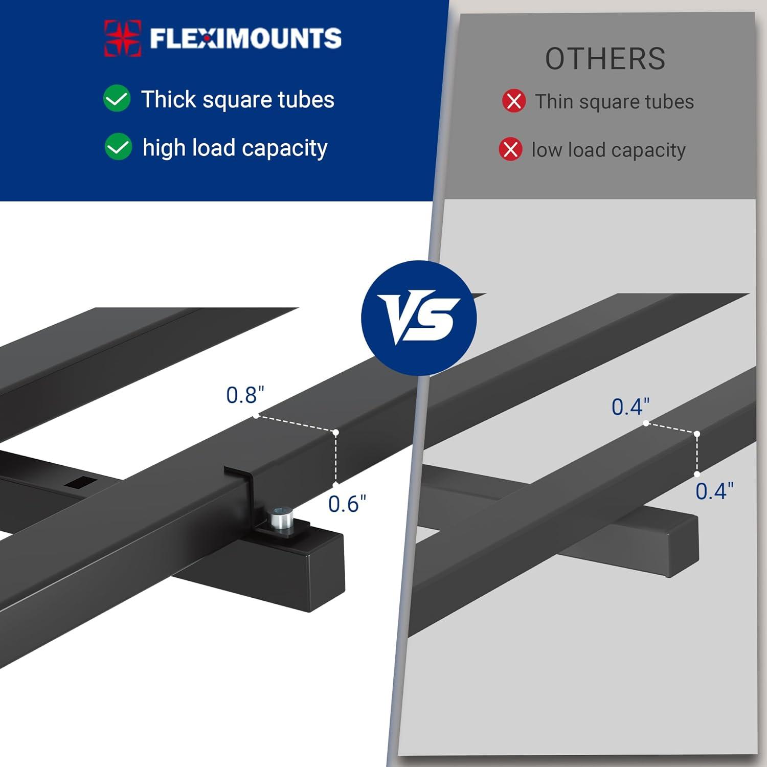 image:imageFLEXIMOUNTS 2x6ft Heavy Duty Garage Storage Shelving 1600lbs Total Weight Capacity 2 Pack Wall Organization System 24 x75inch Rack Floating Shelves Pro Series2pack 2x4ft w 8 hooks400lbs