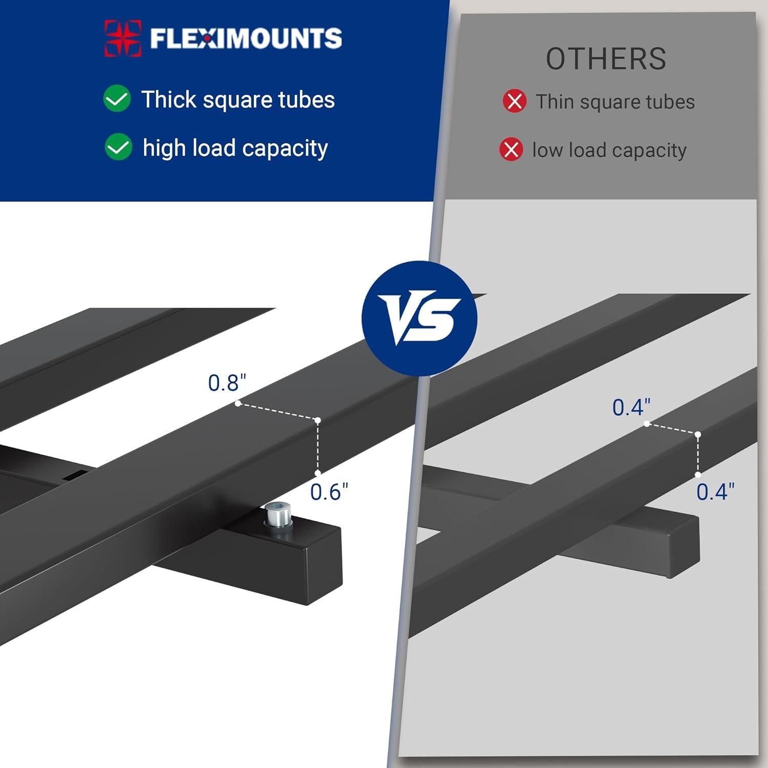 image:imageFLEXIMOUNTS 2x6ft Heavy Duty Garage Storage Shelving 1600lbs Total Weight Capacity 2 Pack Wall Organization System 24 x75inch Rack Floating Shelves Pro Series2pack 2x6ft w 8 hooks800lbs