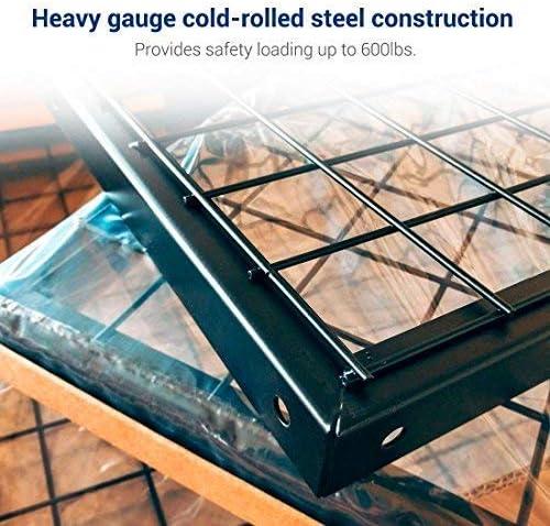 image:imageFLEXIMOUNTS 3x8 2Tier Overhead Garage Storage Rack Adjustable Heavy Duty Metal Garage Ceiling Storage Racks 1000 lbs Capacity Garages Organization System for 915 ft Tall Garages BlackBlack