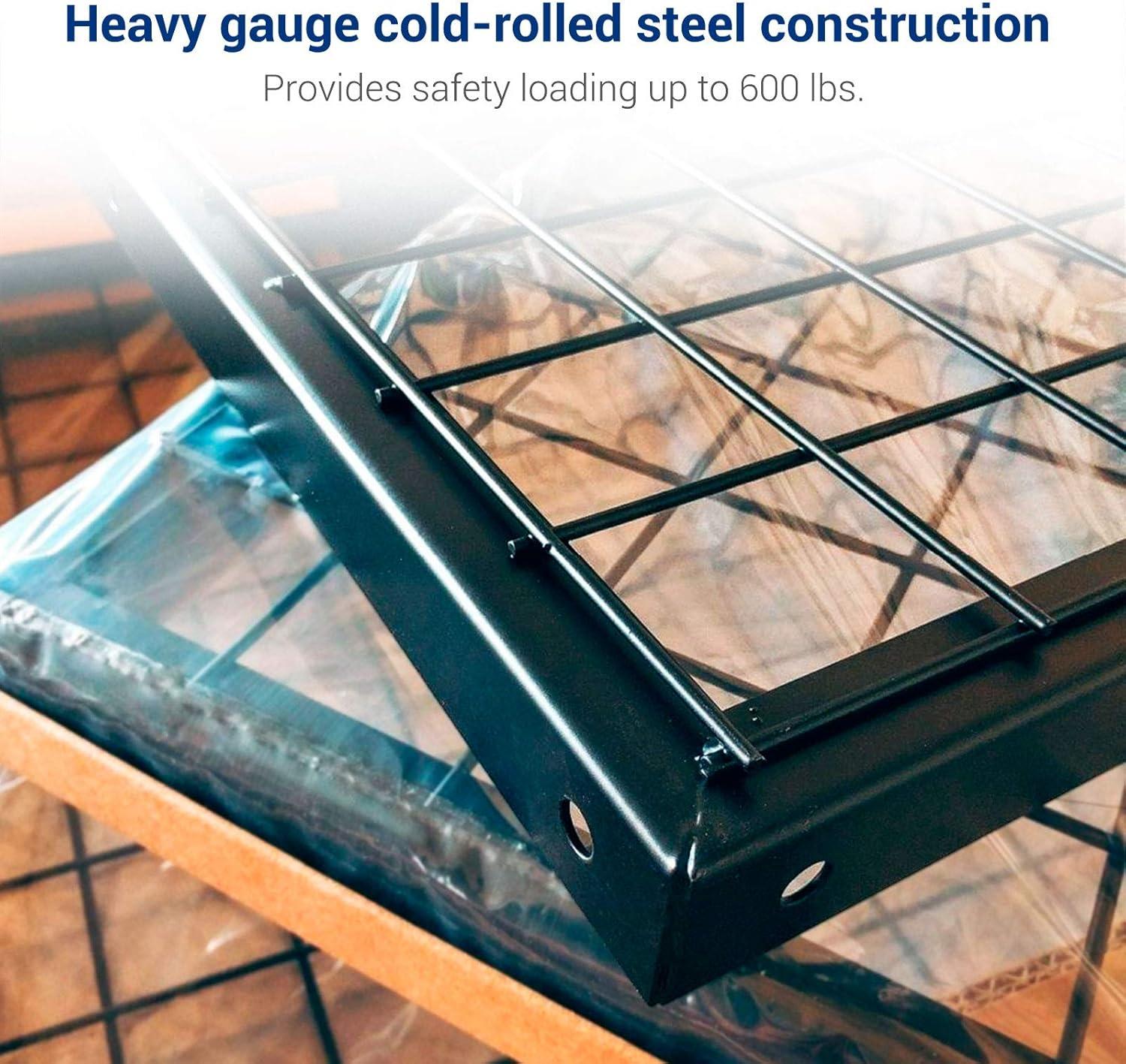 image:imageFLEXIMOUNTS 3x8 2Tier Overhead Garage Storage Rack Adjustable Heavy Duty Metal Garage Ceiling Storage Racks 1000 lbs Capacity Garages Organization System for 915 ft Tall Garages BlackWhite