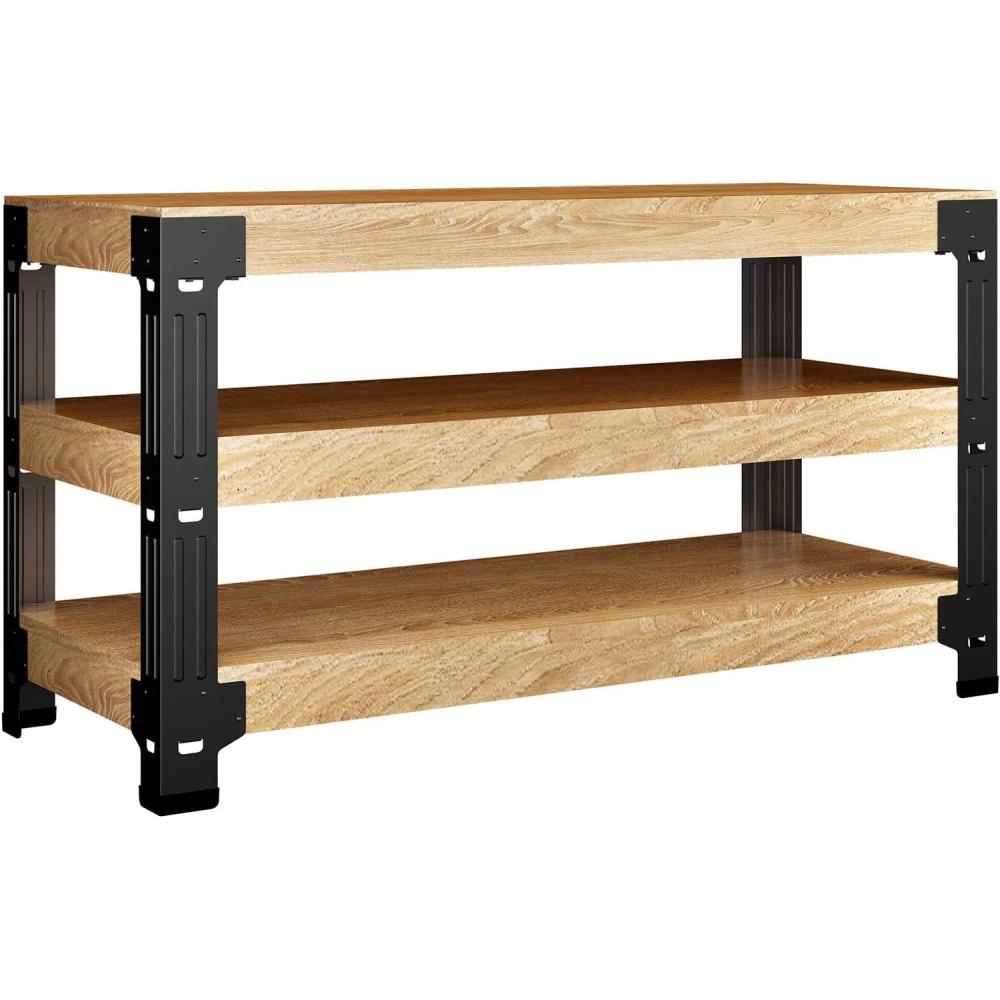 image:imageFLEXIMOUNTS Universal Steel Work Bench Leg Kit Garage Storage Shelving Frame Workbenches Customizable in Sizes and Colors Maximum 96 Length 48 Width Adjustable Height BlackLumber Not IncludedSteel Workbench