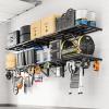 image:imageFLEXIMOUNTS 2x6ft Heavy Duty Garage Storage Shelving 1600lbs Total Weight Capacity 2 Pack Wall Organization System 24 x75inch Rack Floating Shelves Pro Series4pack 2x4ft w 16 hooks800lbs