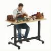 image:imageFLEXIMOUNTS 472 x 236 Adjustable Height Workbench with Hand Crank Drawers amp 360 Wheels  Rubber Wood Top HeavyDuty Workstation amp Steel Frame for Garage Studio Kitchen or Workshop472 x 236