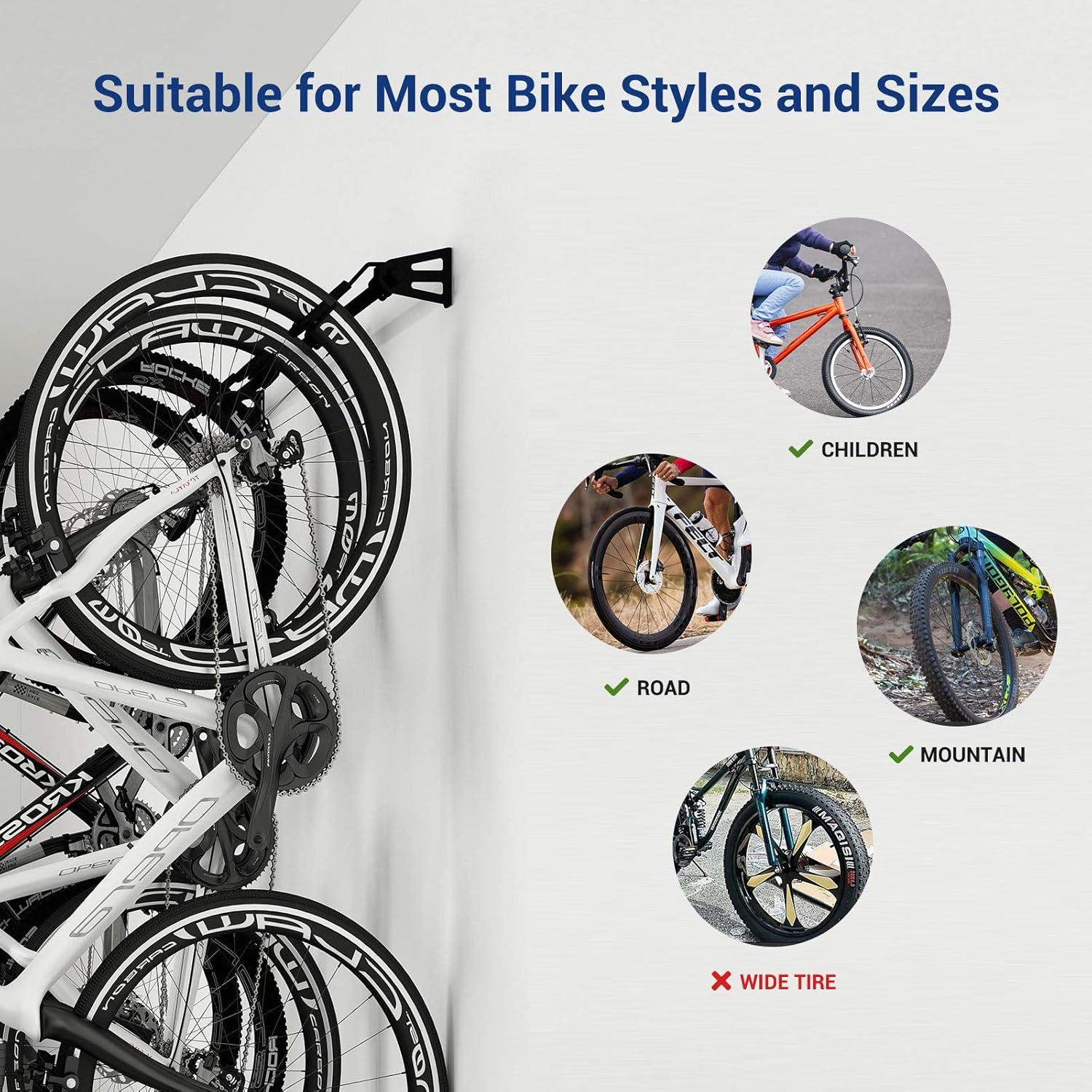 image:imageFLEXIMOUNTS 6 Bike Storage Rack Heavy Duty Wall Mount Hanger for Home amp Garage Holds Up to 300lbs4 Bikes