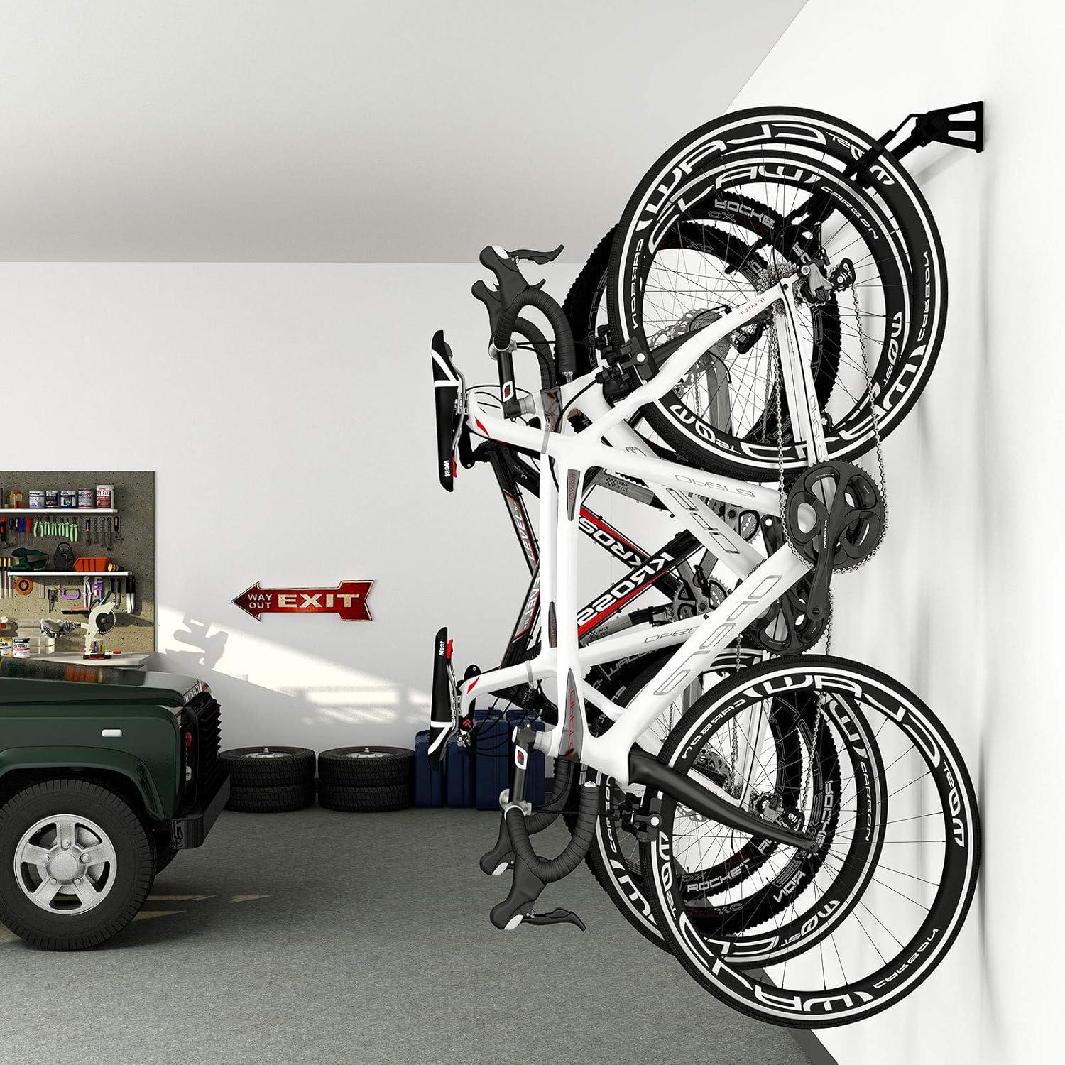 image:imageFLEXIMOUNTS 6 Bike Storage Rack Heavy Duty Wall Mount Hanger for Home amp Garage Holds Up to 300lbs4 Bikes