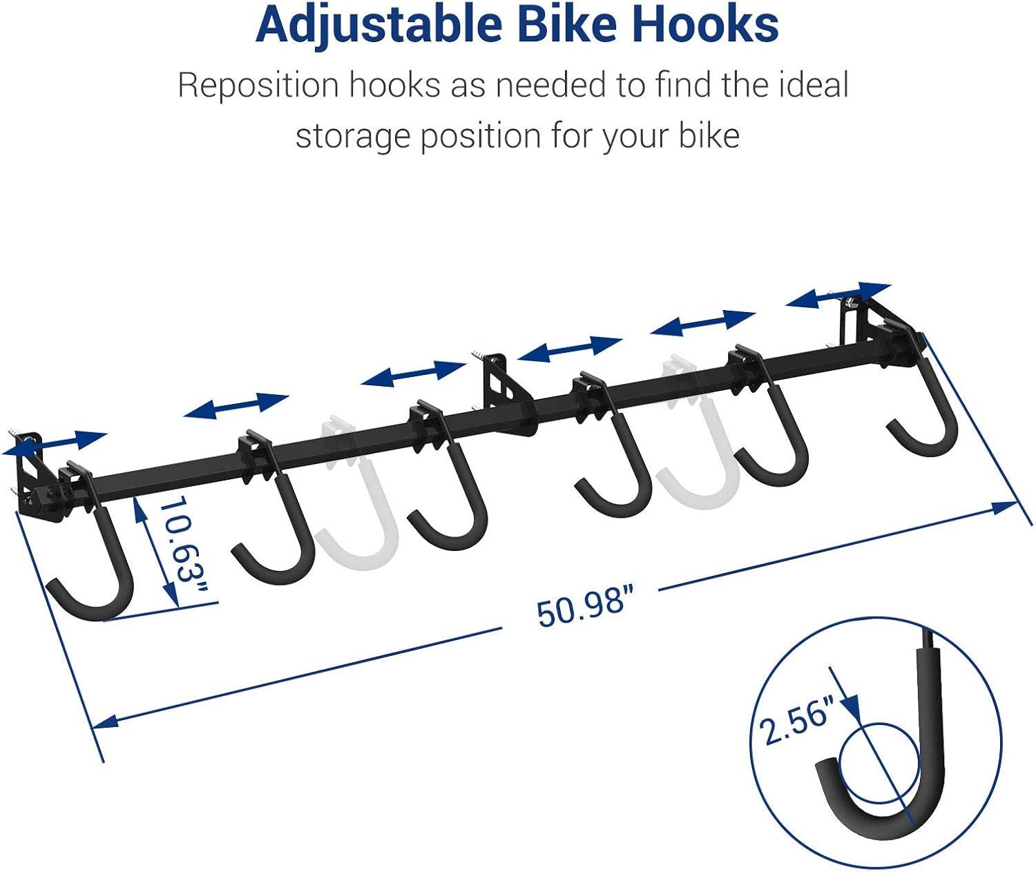 image:imageFLEXIMOUNTS 6 Bike Storage Rack Heavy Duty Wall Mount Hanger for Home amp Garage Holds Up to 300lbs6 Bikes