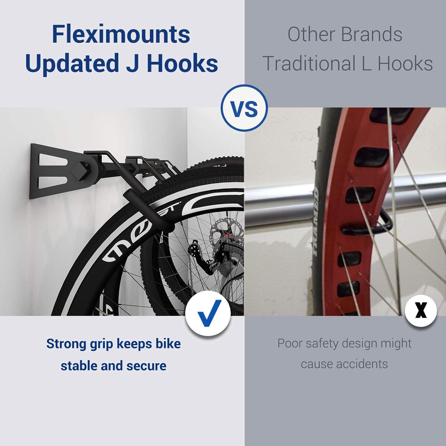 image:imageFLEXIMOUNTS 6 Bike Storage Rack Heavy Duty Wall Mount Hanger for Home amp Garage Holds Up to 300lbs6 Bikes