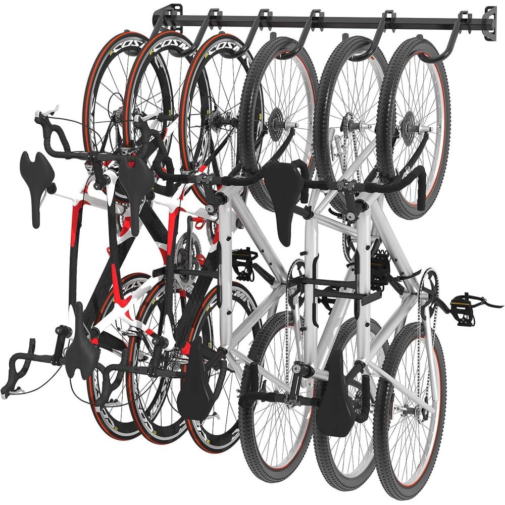 image:imageFLEXIMOUNTS 6 Bike Storage Rack Heavy Duty Wall Mount Hanger for Home amp Garage Holds Up to 300lbs6 Bikes