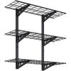 image:imageFLEXIMOUNTS 3 Tier 1x3ft Garage Storage Wall Shelving 12x36inch per Shelf Height Adjustable Floating Shelves 450lbs Total Weight Capacity Black Classic SeriesBlack