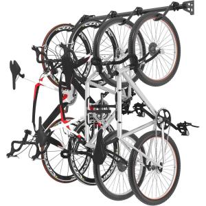 FLEXIMOUNTS 6 Bike Storage Rack, Heavy Duty Wall Mount Hanger for Home & Garage, Holds Up to 300lbs(4 Bikes)