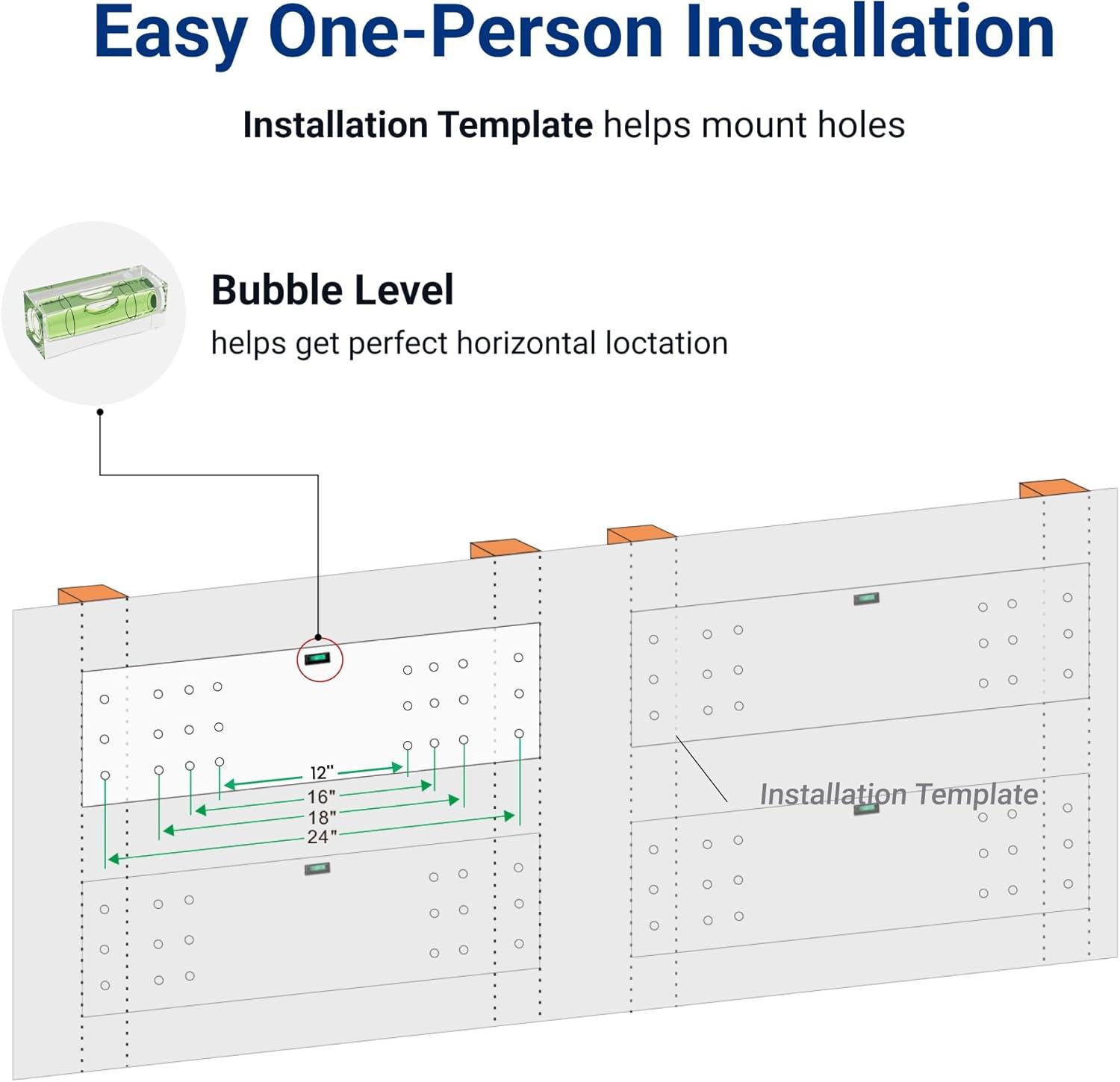 image:imageFLEXIMOUNTS 2Pack 1x3ft Garage Shelving 14inchby34inch Perforated Wall Shelf Heavy Duty Garage Storage Rack with 600 lbs Load Capacity Wall Mounted Organization System for Tools Heavy Bins2pack 1x6ft